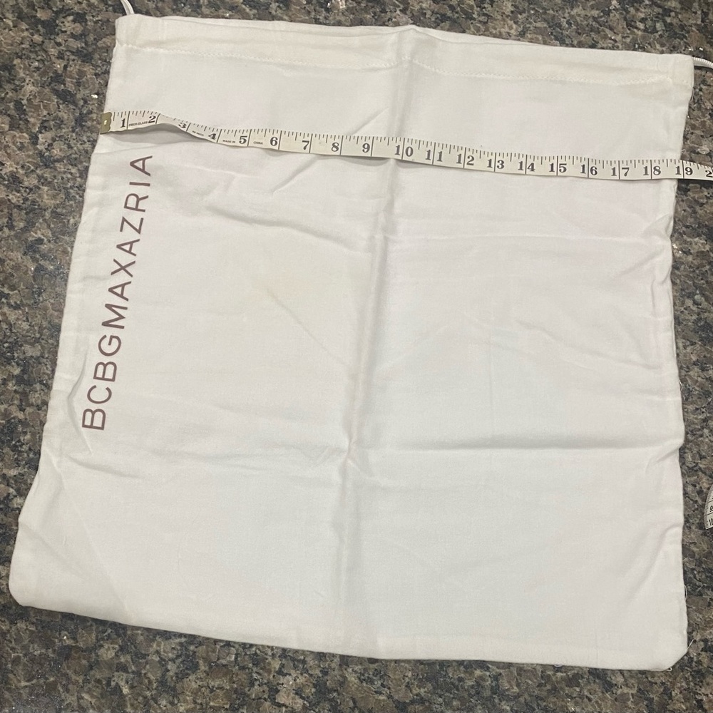 BCBGMaxAzria draw string dust bag  19”w 21”l. NEVER USED